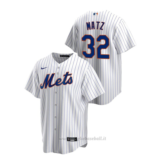 Maglia Baseball Uomo New York Mets Steven Matz Replica Primera Bianco